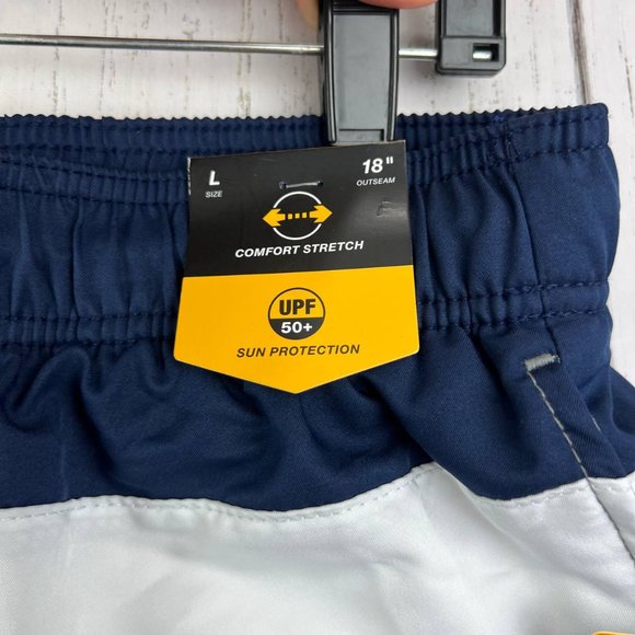 Speedo Large Comfort Stretch Sun Protection Shorts Pants Gray Men New - Picture 3 of 11